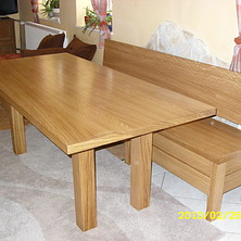 asztal + pad tárolórésszel  (1)